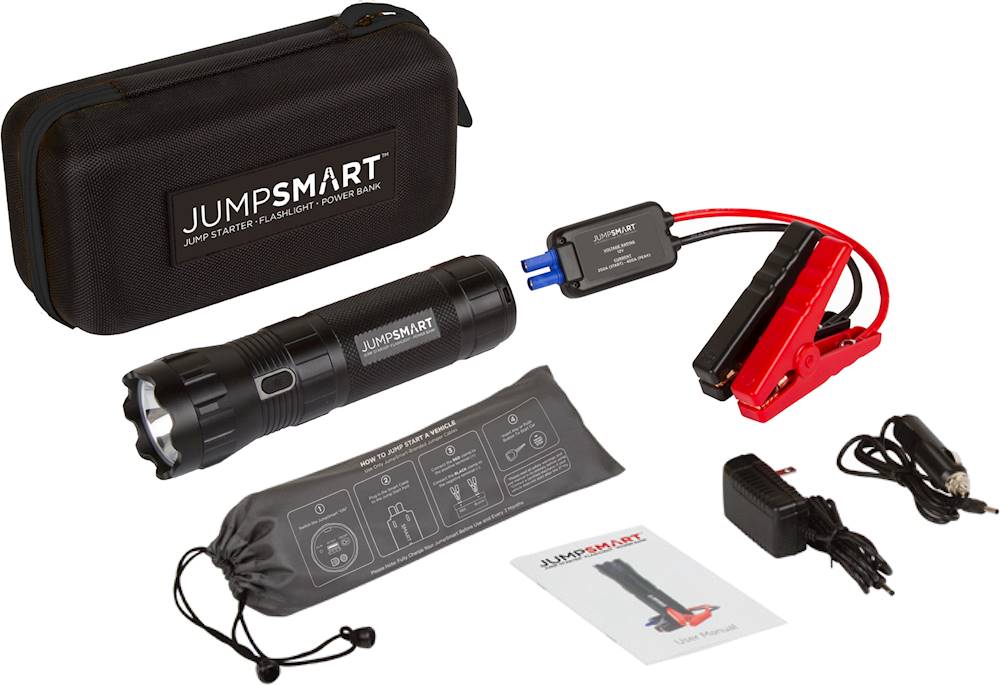 Best Buy: Limitless Innovations JumpSmart Portable Vehicle Jump  Starter/Flashlight/Power Bank with 37000 mWh Black JUMPSMART-001