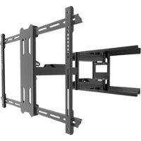 Kanto - Outdoor Full-Motion TV Wall Mount for Most 37" - 75" TVs - Extends 21.8" - Black - Front_Zoom