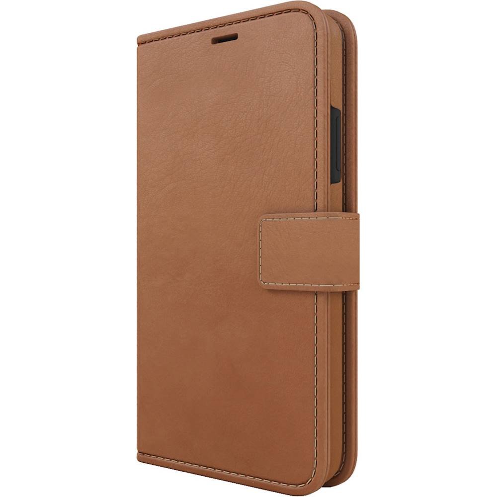 polo book wallet case for apple iphone x and xs - brown