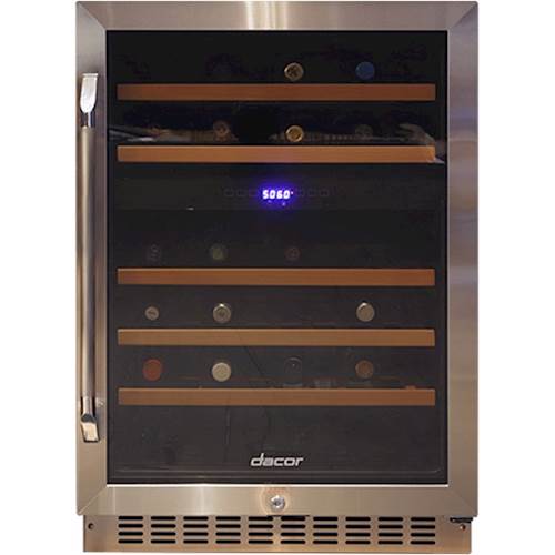 Dacor - Heritage 46-Bottle Built-In Dual Zone Wine Cooler - Stainless steel