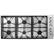 Front. Dacor - Professional 46" Built-In Gas Cooktop with 6 burners with SimmerSear™ , Natural Gas.