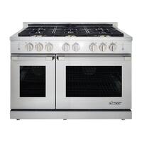 Dacor - Self-Cleaning Freestanding Double Oven Gas Convection Range - Stainless steel - Front_Zoom