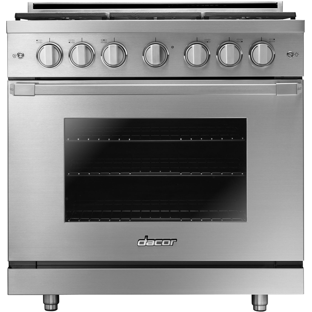 Dacor Professional 5.2 Cu. Ft. Self-Cleaning Freestanding Gas Convection  Range with 6 burners, NG Stainless Steel HGPR36S/NG - Best Buy