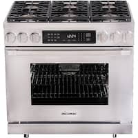 Dacor - 5.2 Cu. Ft. Self-Cleaning Freestanding Dual Fuel Convection Range - Stainless steel - Front_Zoom