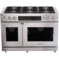 Dacor - Professional 5.2 Cu. Ft. Self-Cleaning Freestanding Double Oven Dual Fuel Convection Range, Liquid Propane - Silver Stainless Steel - Front_Zoom