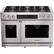 Front. Dacor - Professional 5.2 Cu. Ft. Self-Cleaning Freestanding Double Oven Dual Fuel Convection Range, Liquid Propane - Silver Stainless Steel.