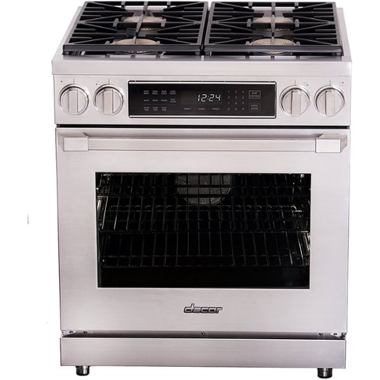 Dacor 30 5.2 Cu. Ft. Slide-In Gas Pro-Range, Professional Style, Natural  Gas Silver HGR30PS/NG - Best Buy