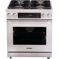 Dacor - Professional 5.2 Cu. Ft. Self-Cleaning Freestanding Dual Fuel Convection Range, Liquid Propane - Silver Stainless Steel - Front_Zoom