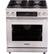 Front. Dacor - Professional 5.2 Cu. Ft. Self-Cleaning Freestanding Dual Fuel Convection Range, Liquid Propane - Silver Stainless Steel.