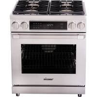 Dacor - 5.2 Cu. Ft. Self-Cleaning Freestanding Dual Fuel Convection Range - Stainless steel - Front_Zoom