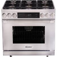 Dacor - 5.2 Cu. Ft. Self-Cleaning Freestanding Dual Fuel Convection Range - Stainless steel - Front_Zoom
