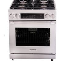 Dacor - 5.2 Cu. Ft. Self-Cleaning Freestanding Dual Fuel Convection Range - Stainless steel - Front_Zoom