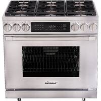 Dacor - 5.2 Cu. Ft. Self-Cleaning Freestanding Dual Fuel Convection Range - Stainless steel - Front_Zoom
