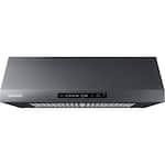 Samsung - 30 inches - Externally Vented & Recirculating - Under cabinet Range Hood - Black Stainless Steel
