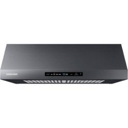Samsung - 30" Range Hood with WiFi and Bluetooth - Black stainless steel - Front_Zoom