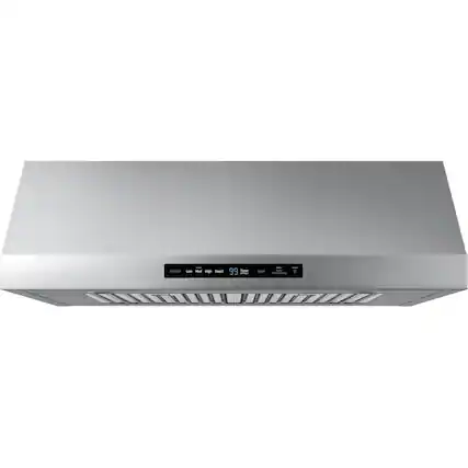 Front. Samsung - 30" Range Hood - Stainless steel.