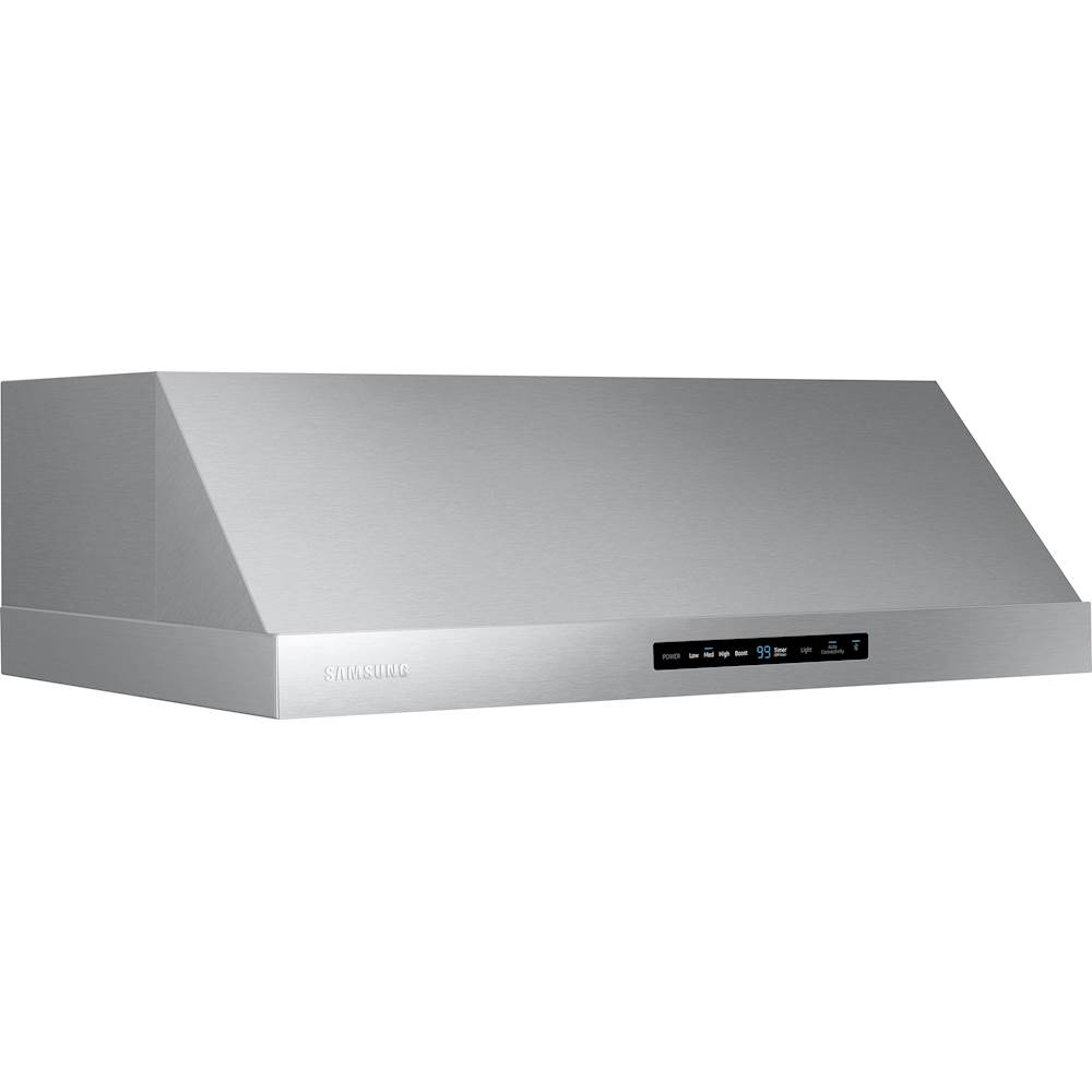 Angle View: Café - 36" Externally Vented Range Hood - Stainless steel
