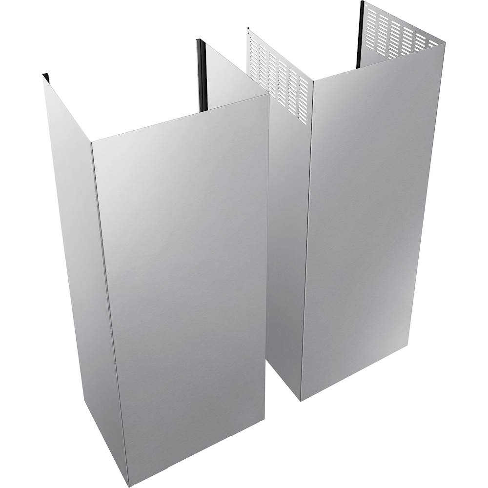 Angle View: Samsung - Chimney Hood Extension Kit for Select 30" and 36" Range Hoods - Stainless Steel