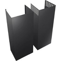 Samsung - Chimney Hood Extension Kit for Select 30" and 36" Fingerprint Resistant Range Hoods - Fingerprint Resistant Black Stainless Steel - Angle_Zoom