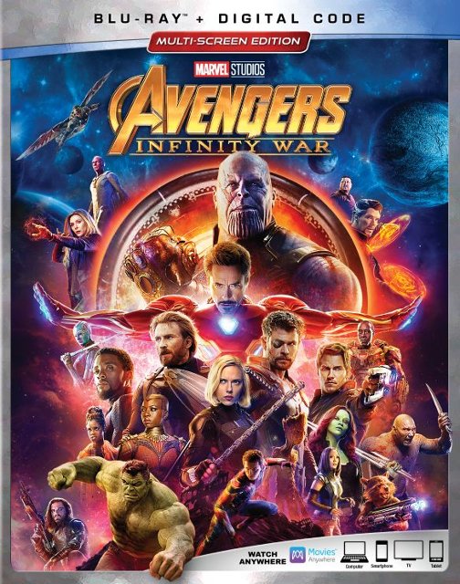 Front Standard. Avengers: Infinity War [Includes Digital Copy] [Blu-ray] [2018].