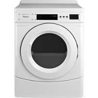 Whirlpool - 6.7 Cu. Ft. 3-Cycle Commercial Electric Dryer - White - Front_Zoom
