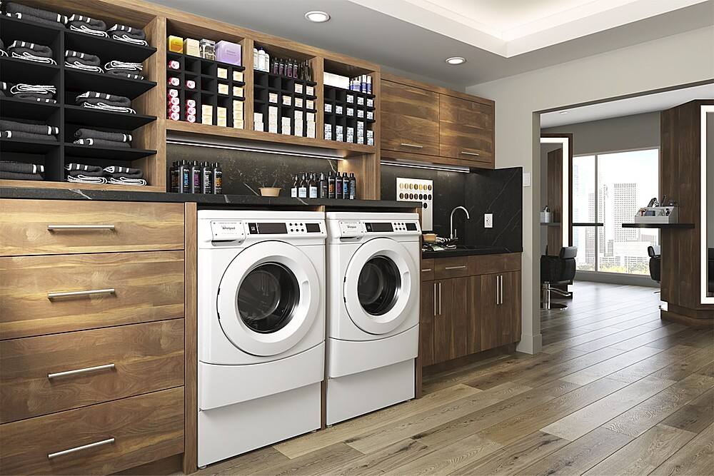 Alt View 2. Whirlpool - 6.7 Cu. Ft. Gas Dryer with Porcelain-Enamel Top - White.