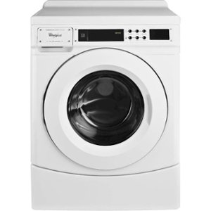 Whirlpool - 3.1 Cu. Ft. High Efficiency Front Load Washer with Commercial-Grade Cabinet - White