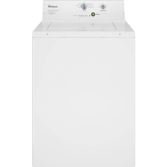 Front Zoom. Whirlpool - 3.27 Cu. Ft. High Efficiency Top Load Washer with Deep-Water Wash System - White.