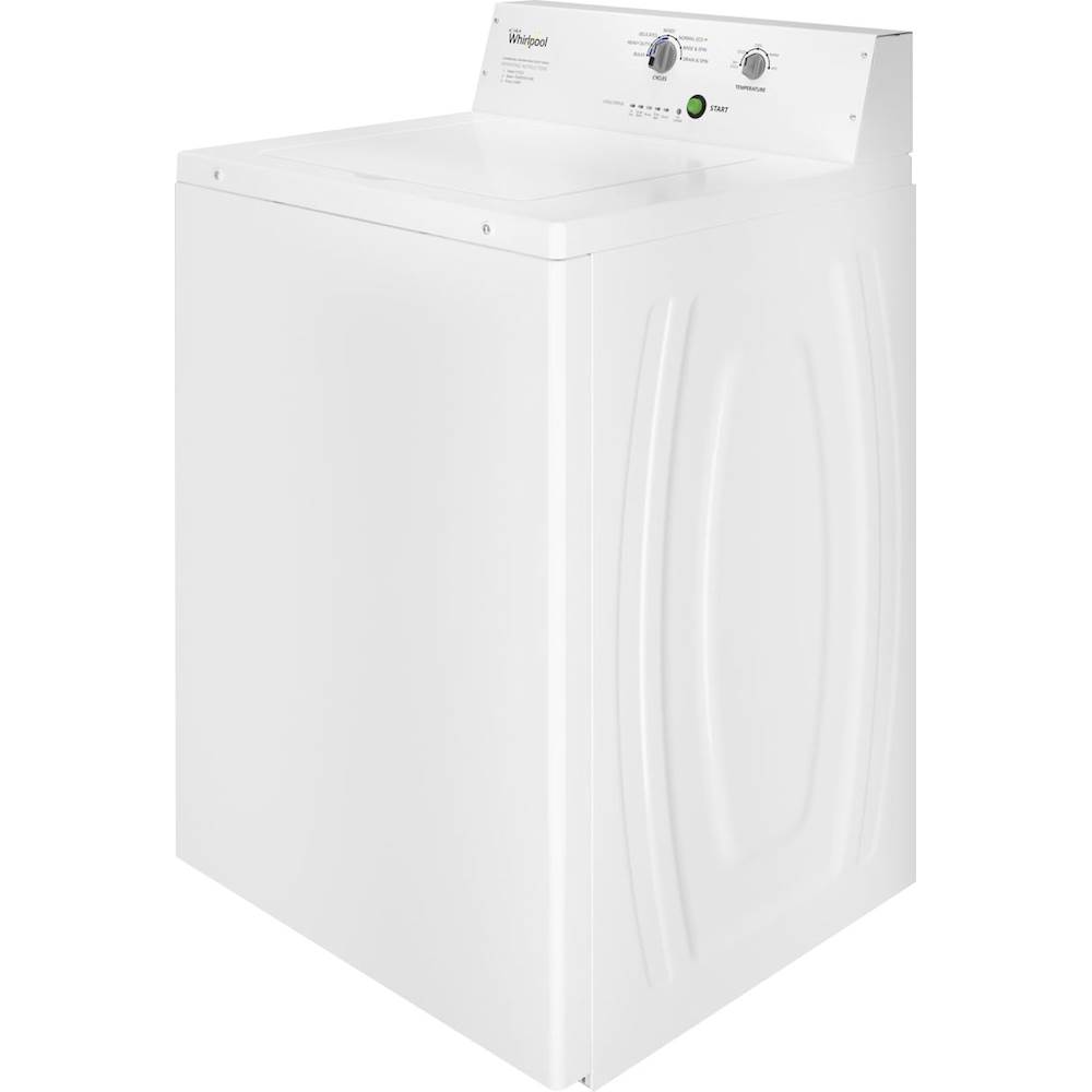 Left View: Whirlpool - 2.9 Cu. Ft. High Efficiency Top Load Washer with Deep-Water Wash System - White