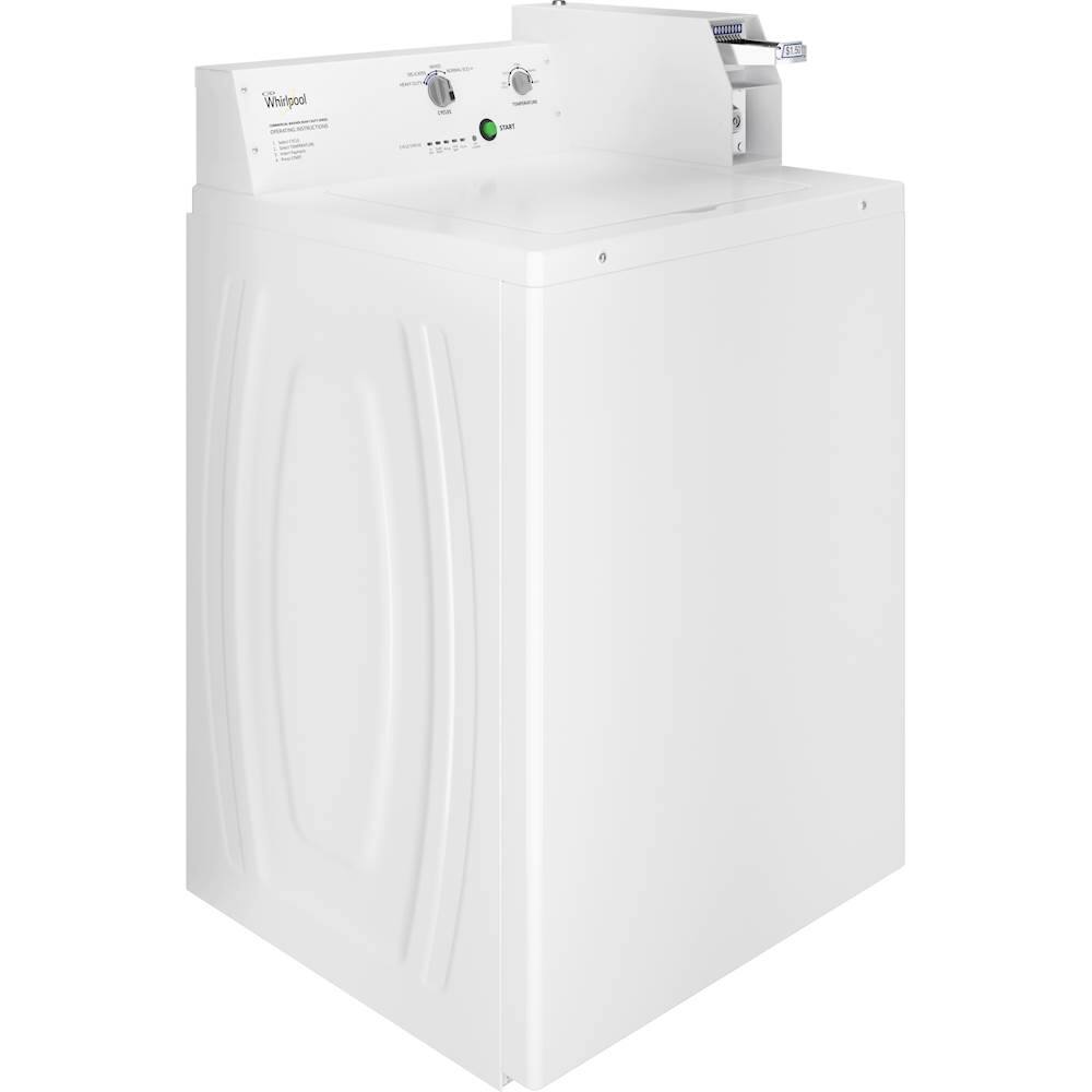 Angle. Whirlpool - 3.3 Cu. Ft. Commercial Top Load Washer with Coin Slide - White.