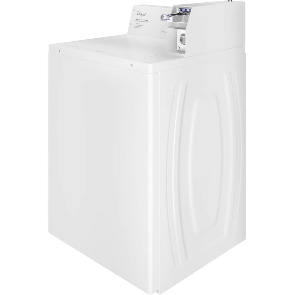 Left View: Samsung - 4.4 cu. ft. High-Efficiency Top Load Washer with ActiveWave Agitator and Soft-Close Lid - White
