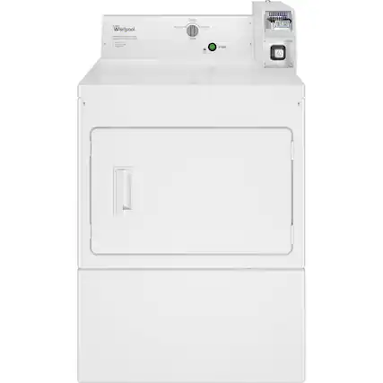 Front. Whirlpool - 7.4 Cu. Ft. Gas Dryer with High-Velocity Airflow System - White.