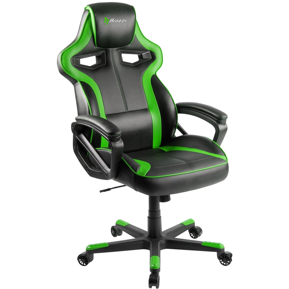Left View: Arozzi - Milano Gaming/Office Chair - Green