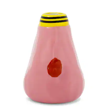 Front. Silver Buffalo - Killer Klowns From Outer Space Cotton Candy Cocoon Sculpted Ceramic Shot Glass - Pink.