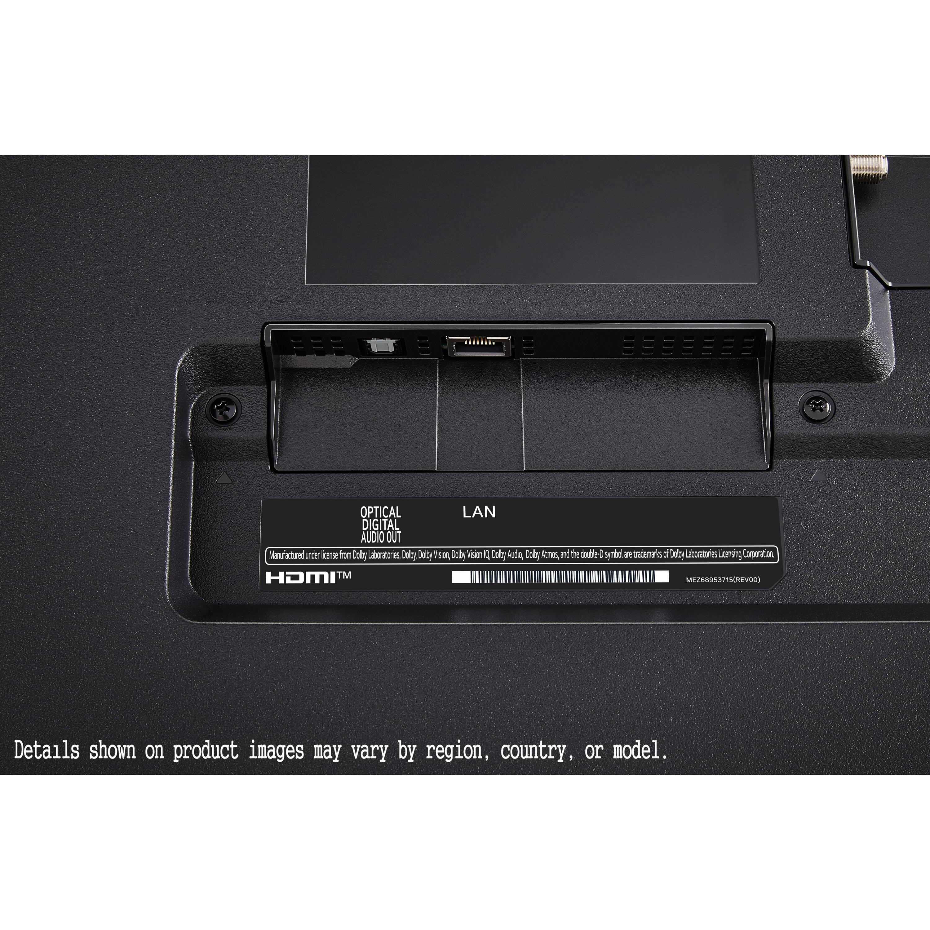 The text on the image reads: "OPTICAL LAN DIGITAL AUDIO OUT Manufactured by Daily Laboratories for Daly Optical Laboratories. Compatible with Dolby Vision, Dolby Atmos and the 0-sitab synto tademaris T Dolby Laboratories Licensing Corporation HDMI TM MZERSSE71S(REVOSI) Details shown on product images may vary by region, country, or model."