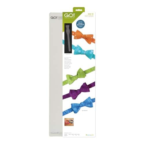 AccuQuilt - GO! Bow Tie Die by Chris Marchini – Fabric Bow Tie Die with FREE 6" x 24" Cutting Mat - Multicolor