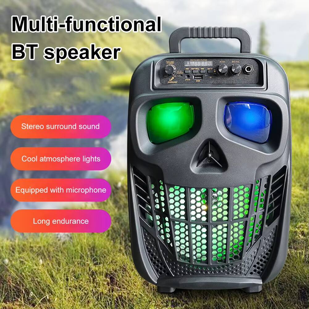 Multi-functional BT speaker

- Stereo surround sound
- Cool atmosphere lights
- Equipped with microphone
- Long endurance