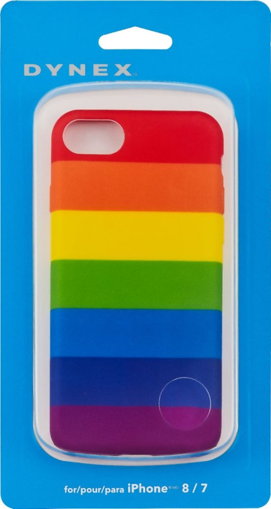 dynex - case for apple iphone 7 and 8 - rainbow stripe