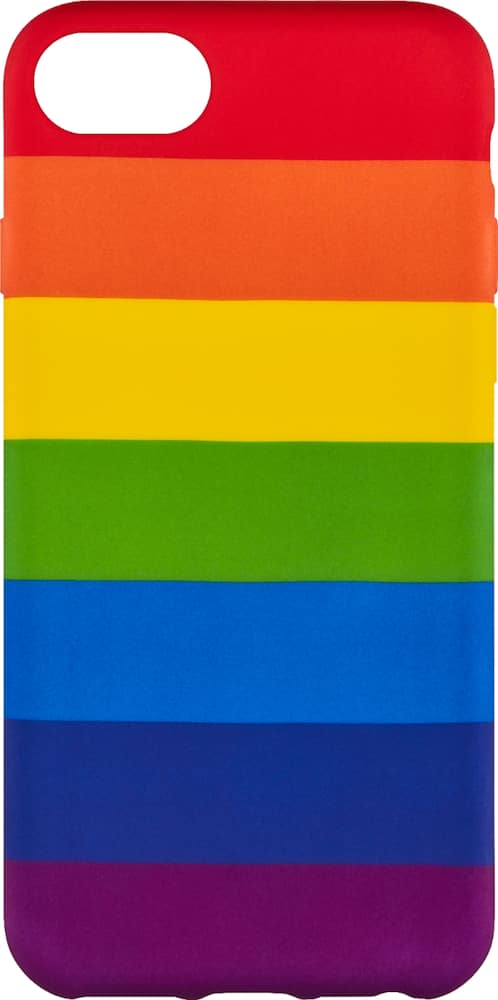 dynex - case for apple iphone 7 and 8 - rainbow stripe dynex - case for apple iphone 7 and 8 - rainbow stripe