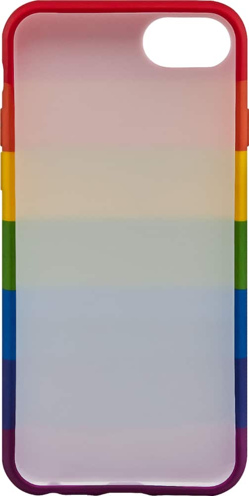 dynex - case for apple iphone 7 and 8 - rainbow stripe dynex - case for apple iphone 7 and 8 - rainbow stripe