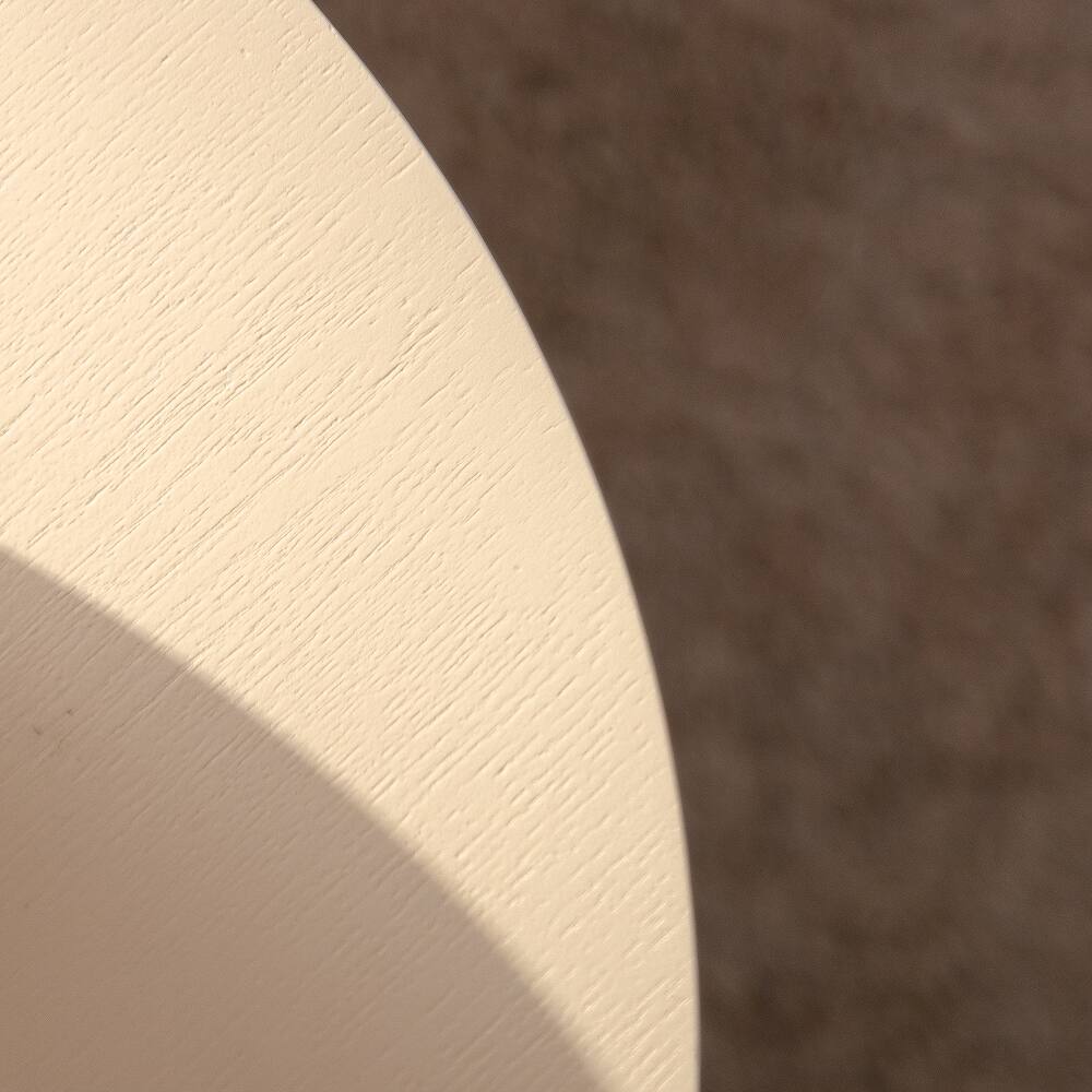 Alt View 4. Loheer - Loheer Beige Nesting Coffee Table Set of 2 Modern Drum Side Table Wave Stripe Round End Table for Living Room - Beige.