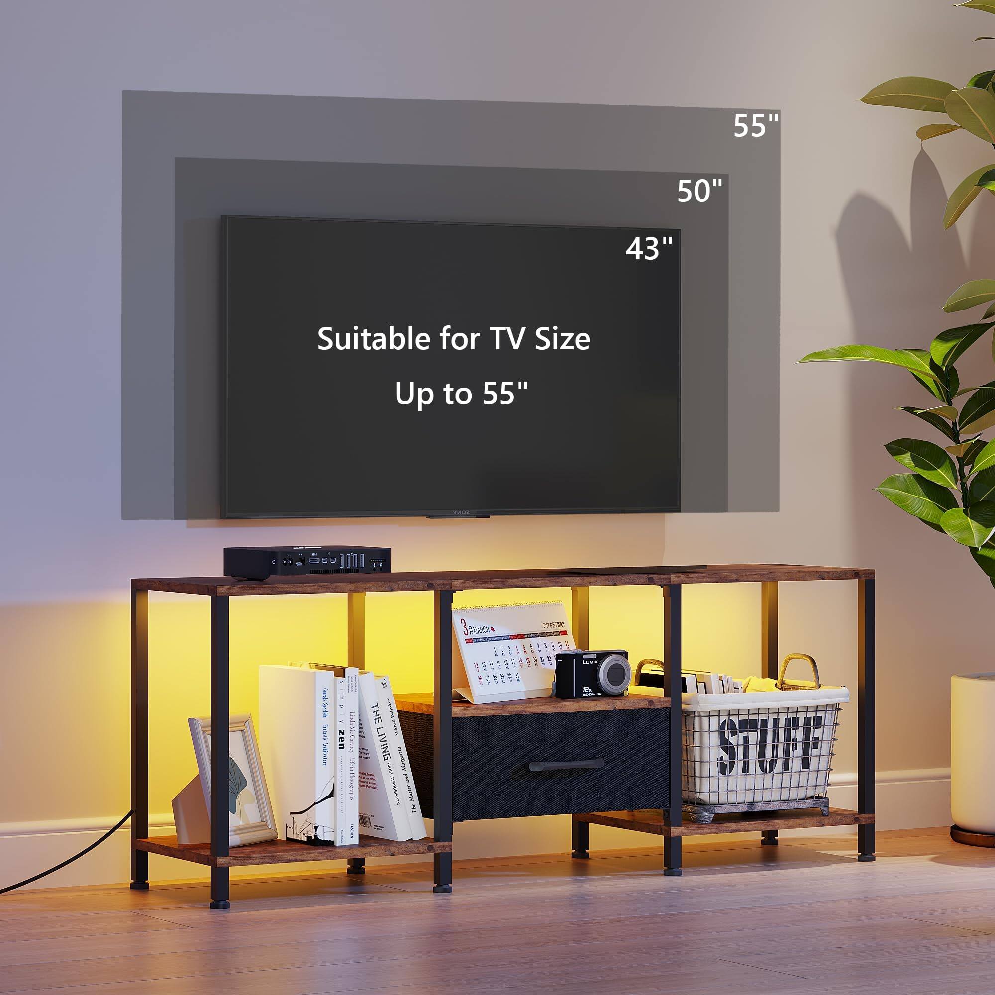 55" 50" 43"  
Suitable for TV Size  
Up to 55"
