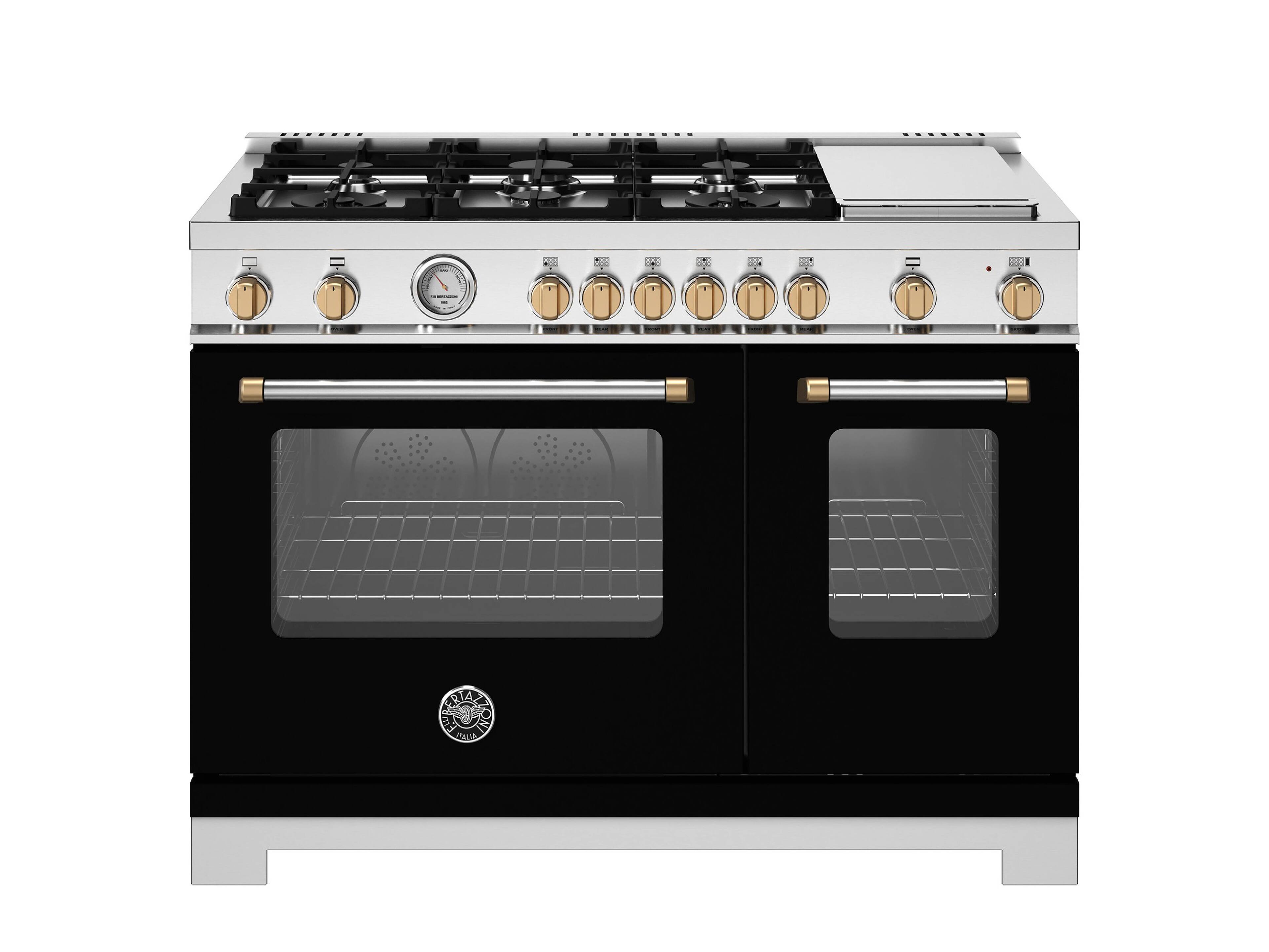 "Bertazzoni - 48"" Master Series Dual Fuel Range - Nero Matt/Gold - Black" price history on PriceWatchPro