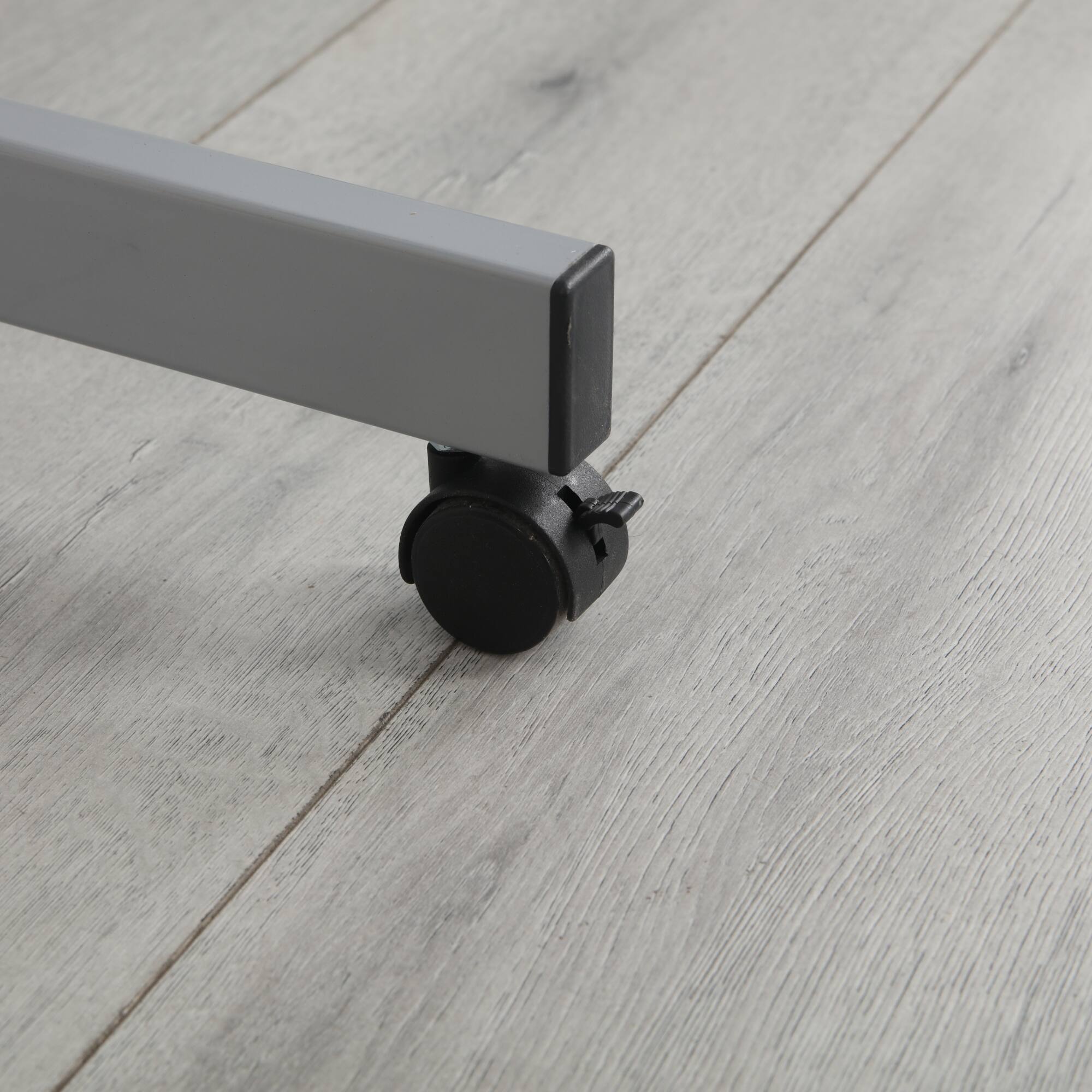 Alt View 5. GOODSILO - Adjustable Glass Top Drafting Desk with Storage Drawers and Wheels for Artists and Crafters - Silver Grey.