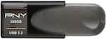 Front. PNY - Elite Turbo Attache 4 256GB USB 3.2 Flash Drive - Gray.