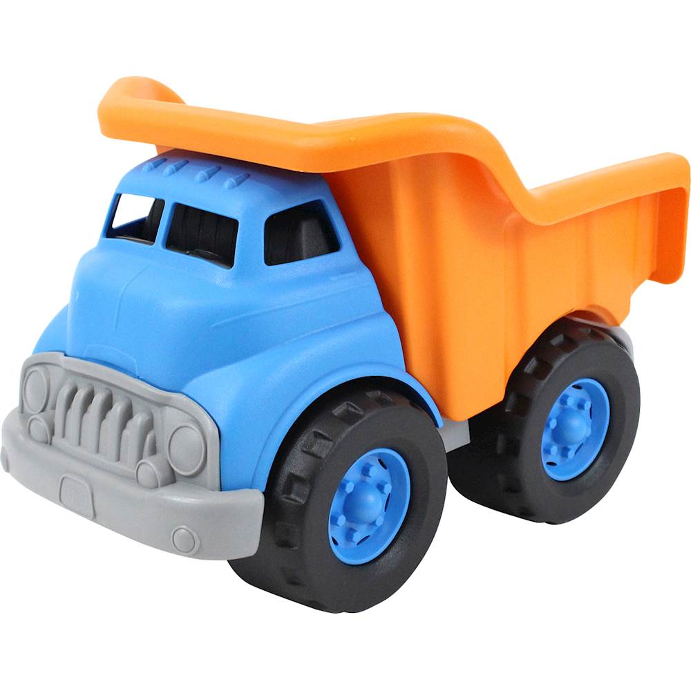 Green Toys Dump Truck Orange w/Blue Race Car 