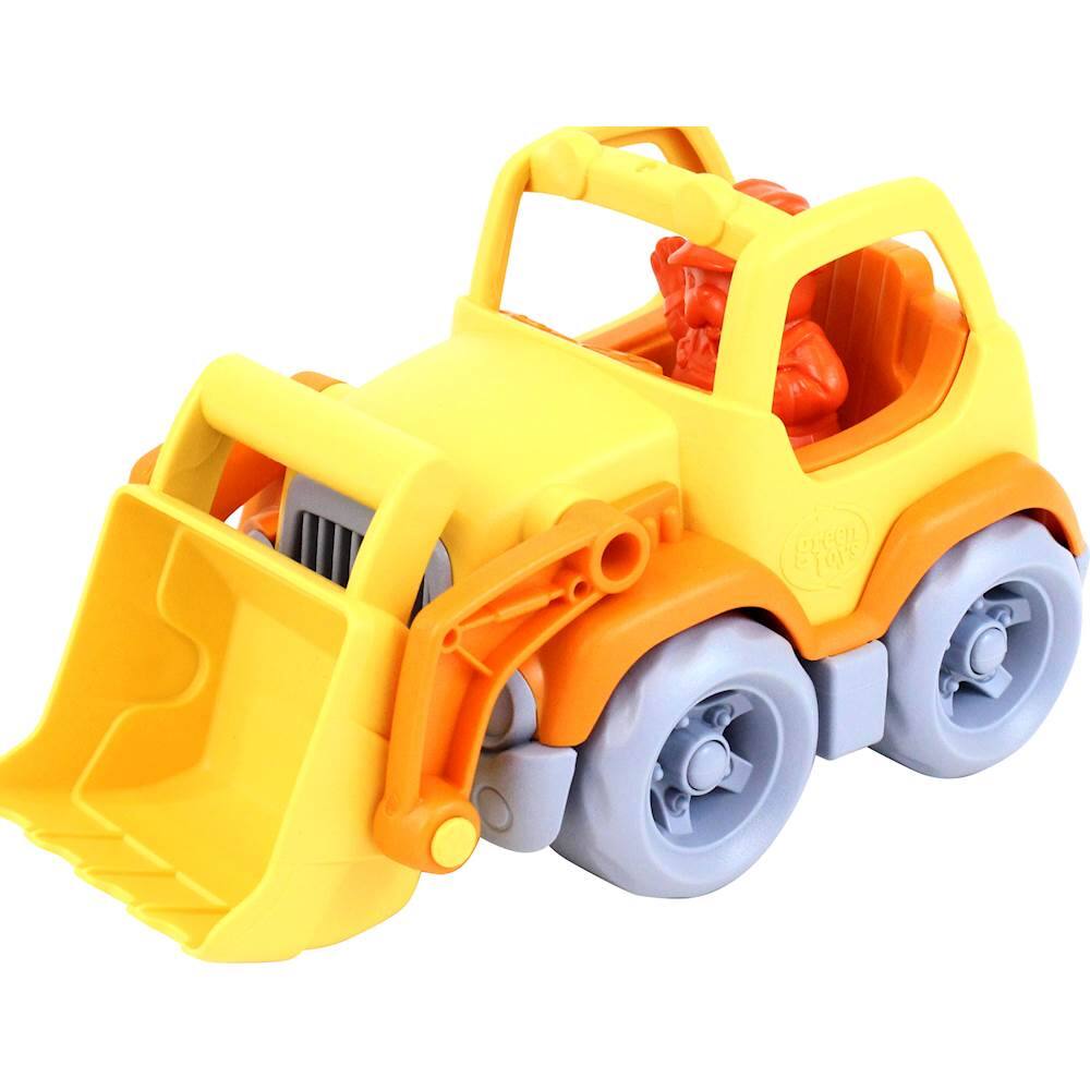 Green Toys - Pala Meccanica Cantiere | Camion Giocattolo Riciclato | Arancione E Giallo | 2+ Anni | Sicuro E Lavabile