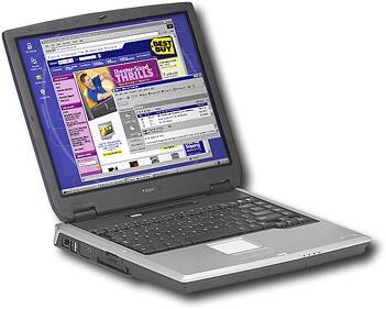 Angle Standard. Toshiba - Satellite 2.8GHz Notebook.