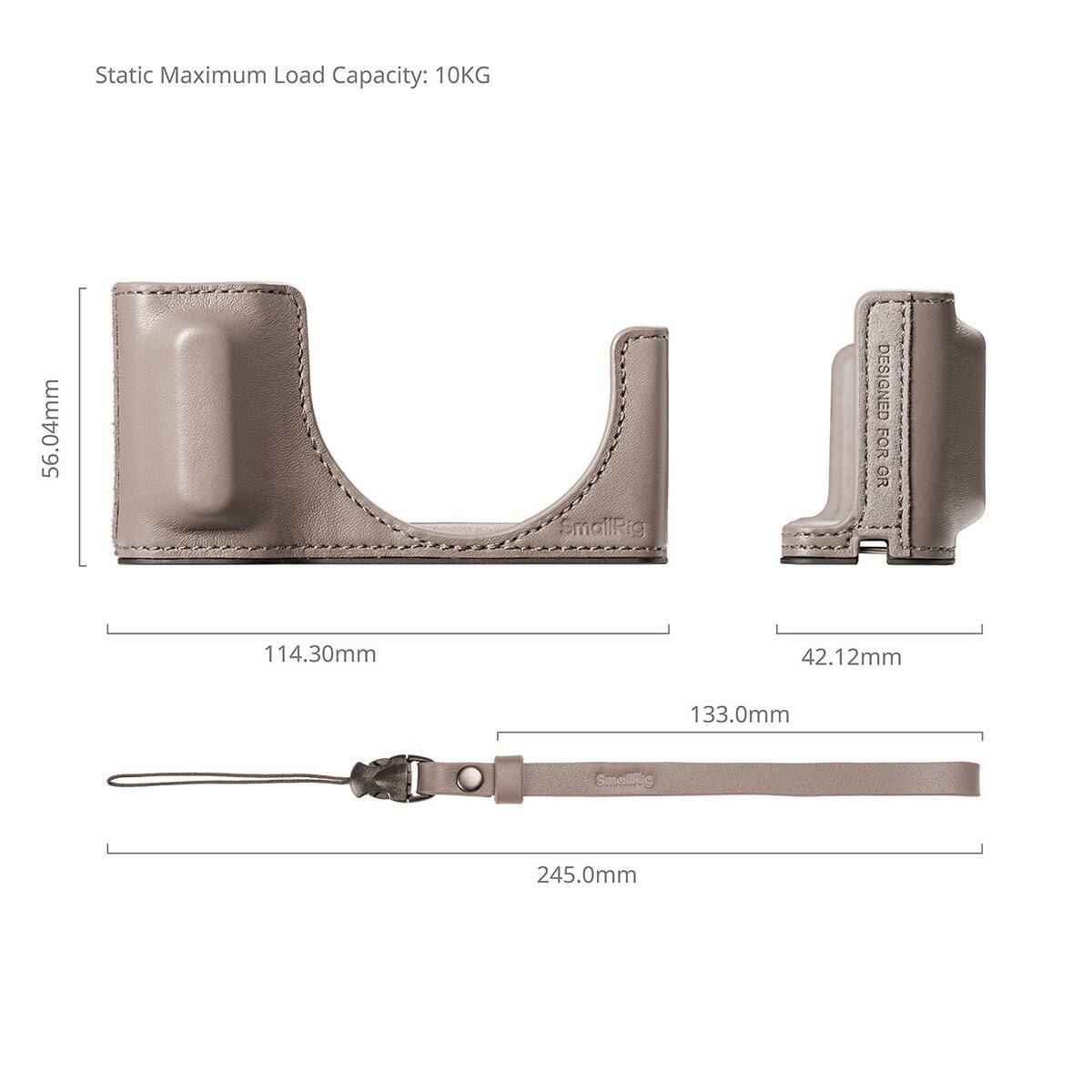 Static Maximum Load Capacity: 10KG  
56.04mm  
114.30mm  
42.12mm  
133.0mm  
245.0mm  
DESIGNED FOR GR  
SmallRig