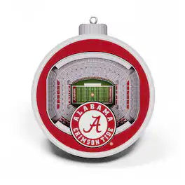YouTheFan - Alabama Crimson Tide 3D Stadium Ornament - Multicolor